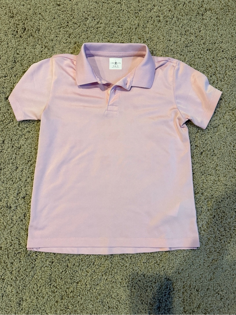 J. Crew Crewcuts Boys Active Performance Polo - Short Sleeve Shirt Sz 6-7 NEW